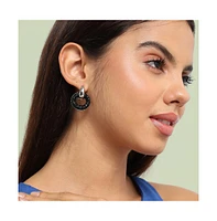 Sohi Circular Cluster Drop Earrings