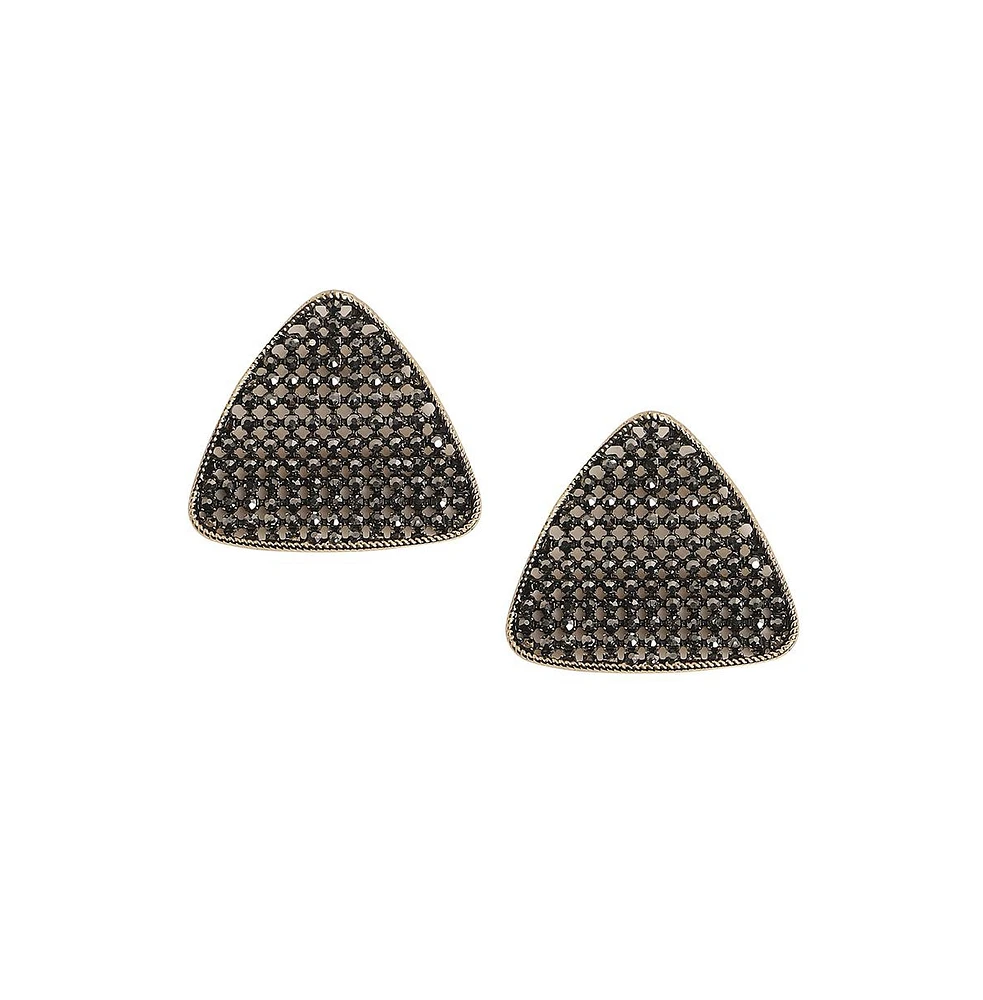 Intricate Triangle Stud Earrings