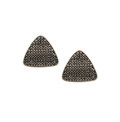 Intricate Triangle Stud Earrings
