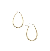 Minimal Oval Hoop Earrrings