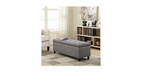 Slickblue Bedroom Storage Ottoman Bench with Footrest for Stylish Organization