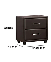 Slickblue 2-Drawer Nightstand for Functional and Stylish Bedroom Storage