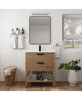 Slickblue Bathroom Vanity Made of Plywood with 2 Drawers for Efficient Storage