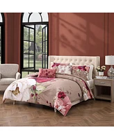 Bebejan Florence Bedding 200 Thread Count 100% Cotton 5 Piece Queen Size Reversible Comforter Set