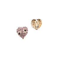 Crystal Heart Stud Earrings