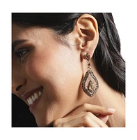 Rhinestone Pear Drop Earrings
