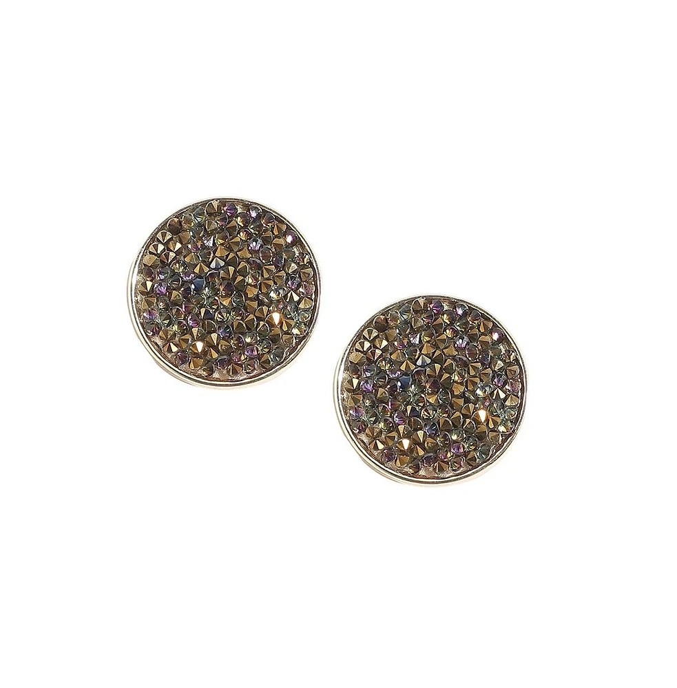 Sohi Embellished Cluster Circular Stud Earrings