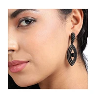 Crystal Hanging Eye Drop Earrings