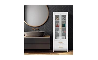 Slickblue Space-Saving 2-Drawer Bathroom Standing Cabinet for Organized Storage