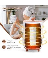 Costway 23L Bathroom Towel Warmer Bucket 4 Timer with Fragrance Holder & 3-Level Heating