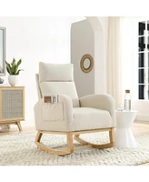 Slickblue Stylish Modern Arm Rocking Chair for Comfort and Relaxation