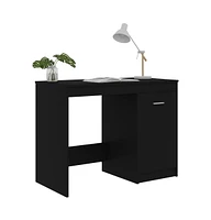 vidaXL Desk Black 39.4"x19.7"x29.9" Engineered Wood