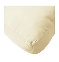 vidaXL Pallet Cushion Cream 23.6"x24.2"x3.9" Fabric