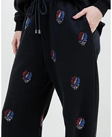 Meghan Fabulous Women's Grateful Dead Dancing Bears Sequin Lounge Pant