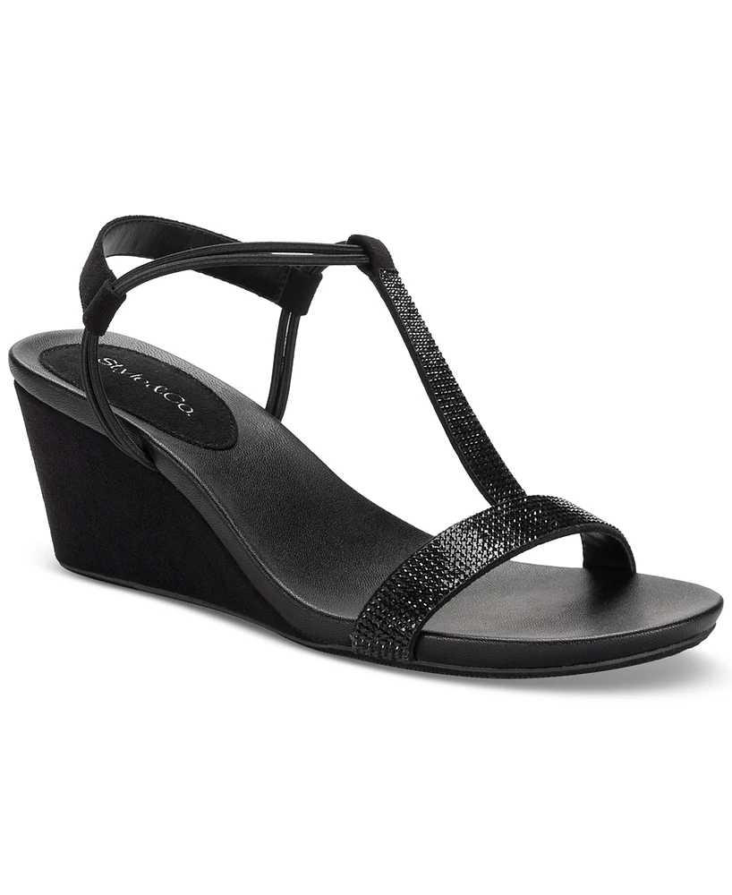 Style & Co Women's Mulan Embellished Wedge Sandals, Created Macy's