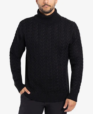 X-Ray Men's Cable Knit Roll Neck Sweater