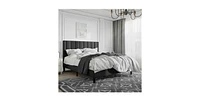 Slickblue Modern Upholstered Platform Bed with Headboard For Bedroom
