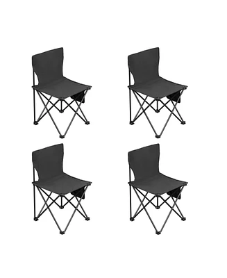 Slickblue Set of 4 Folding Camping Chairs with Carrying Bags for Outdoor Adventures