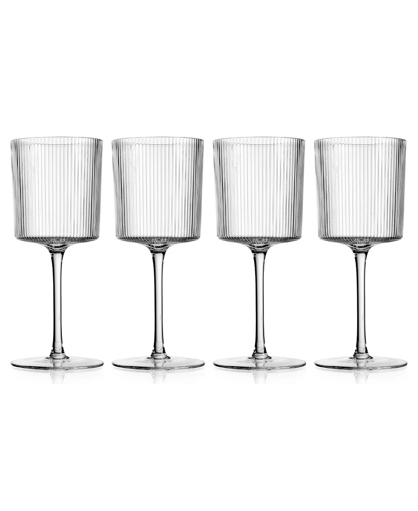 Godinger Sullivan Street Fluted Wine Glasses