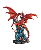 Fc Design 2-pc Set" 9"H Red Dragon on Rainbow Icicle Figurine Statue Ornament Home Room Office Decor and Perfect Ideas for Housewarming, Holidays and