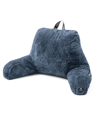 Nestl Faux Fur Supportive Backrest Reading Pillow for Adults & Kids - Dusty Purple