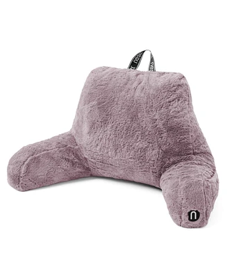 Nestl Faux Fur Supportive Backrest Reading Pillow for Adults & Kids - Dusty Purple