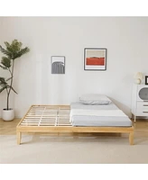 Slickblue Basic Wooden Bed Frame for Bedroom with Sturdy and Simple Design