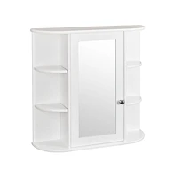 Slickblue 3-Tier Wall Mounted Bathroom Cabinet with Mirror and Adjustable Shelves