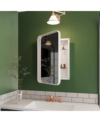 Space-Saving Medicine Cabinet with Mirror for Stylish Bathroom Storage