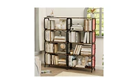 Slickblue 5-Tier Large Bookshelf for Stylish and Spacious Home Organization