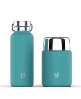 Minimal Insulated Flask + Food Jar 500ml Peach