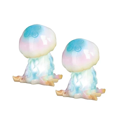 Fc Design "2-pc Set" 5.75"H Led Jellyfish Figurine Statue Ornament Home Room Office Decor and Perfect Ideas for Housewarming, Holidays and Birthdays