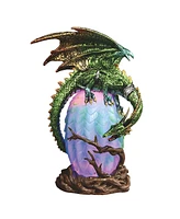 Fc Design "2-pc Set" 10"H Led Green Dragon on Lantern Figurine Statue Ornament Home Room Office Decor and Perfect Ideas for Housewarming, Holidays and