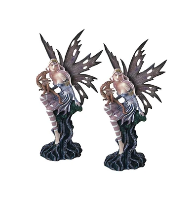 Fc Design "2-pc Set" 10"H Tree Fairy with Baby Dragon Figurine Statue Ornament Home Room Office Decor and Perfect Ideas for Housewarming, Holidays and