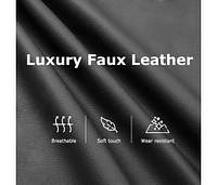 Recliner Chair Black Faux Leather