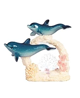 Fc Design "2-pc Set" 6.5"H Led Dolphin with Baby Figurine Statue Ornament Home Room Office Decor and Perfect Ideas for Housewarming, Holidays and Birt