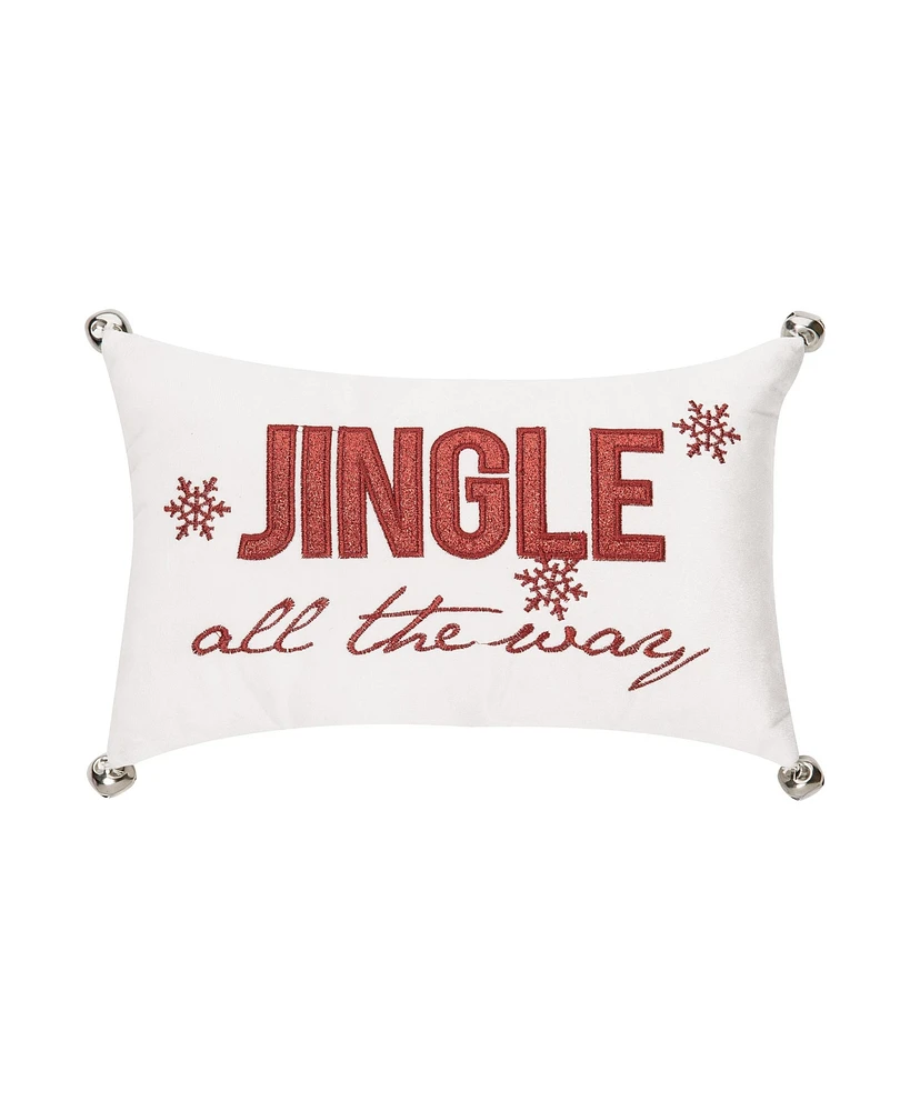 C&F Home 8" x 12" Jingle All The Way Small Petite Christmas Throw Pillow