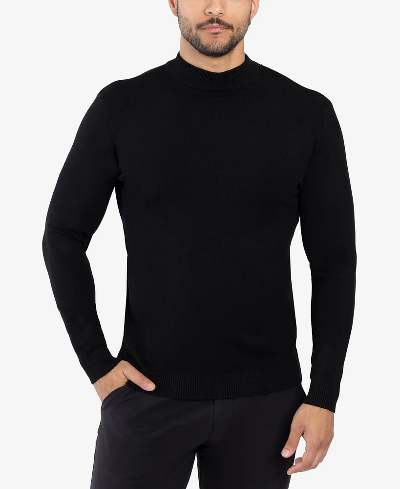 X-Ray Men's Basice Mock Neck Midweight Pullover Sweater