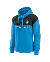 Fanatics Women's Blue Charlotte Fc Fleece Quarter-Zip Hoodie