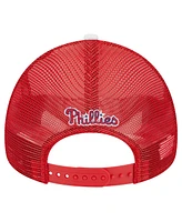 New Era Men's White/Red Philadelphia Phillies Spring Training Circle Foam A-Frame 9FORTY Trucker Adjustable Hat