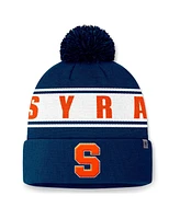 Top of the World Men's Navy Syracuse Orange Slash Cuffed Knit Hat with Pom