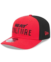 New Era Men's Red Miami Heat 2024/25 City Edition 9SEVENTY Stretch-Snap Hat