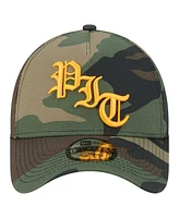 New Era Men's Camo Pittsburgh Steelers Mystic Camo A-Frame 9FORTY Adjustable Hat