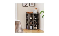 Slickblue Three-Layer Corner Cabinet for Space-Saving and Stylish Storage