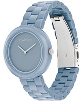 Calvin Klein Women's Ck Pure Blue Ceramic Bracelet Watch, 35mm