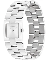 Calvin Klein Women's Ck Meridian Silver Tone Stainless Steel Bracelet Watch, 22mm