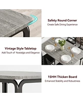 gaomon Dining Table Set for 4, 5 Piece Small Space Dining Set Table with 4 Upholstered Chairs Compact Dinette Set for 4 Kitchen & Dining Room Furnitur