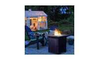 Slickblue Fire Table,50000 Btu Gas Firepit with Volcanic Stone