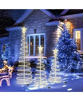 Yescom 15-Pack Christmas Spiral Light Kit Battery Powered 3/4/6 Feet Warm White For Indoor Outdoor