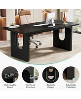 Tribesigns Modern Executive Desk, 70.9" Large Office Computer Conference Table Meeting Room Table, Simple Workstation Business Furniture for Hom